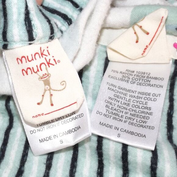 MUNKI MUNKI Pajama Set, S, Penguins, 2pc Top/Pants, Flannel, Matching, White - Picture 11 of 11